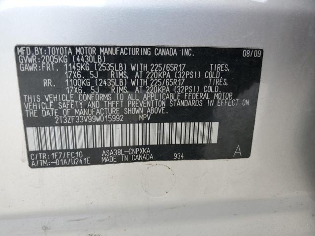 Photo 11 VIN: 2T3ZF33V99W015992 - TOYOTA RAV4 