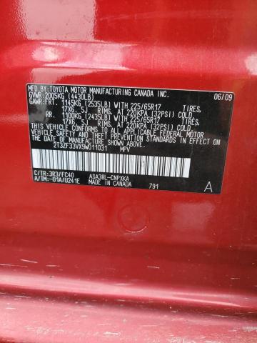 Photo 12 VIN: 2T3ZF33VX9W011031 - TOYOTA RAV4 