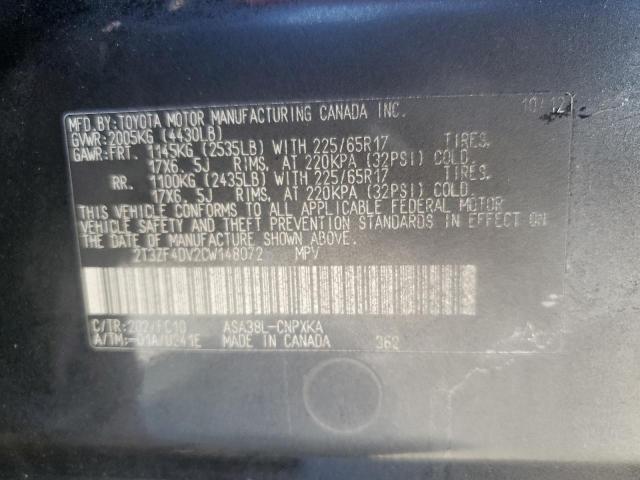 Photo 12 VIN: 2T3ZF4DV2CW148072 - TOYOTA RAV4 