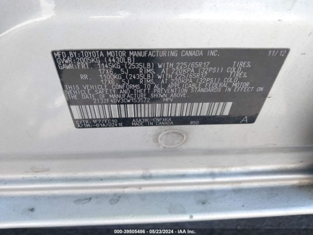 Photo 8 VIN: 2T3ZF4DV3CW153572 - TOYOTA RAV4 