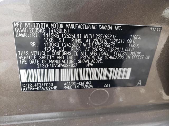 Photo 11 VIN: 2T3ZF4DV5BW097827 - TOYOTA RAV4 