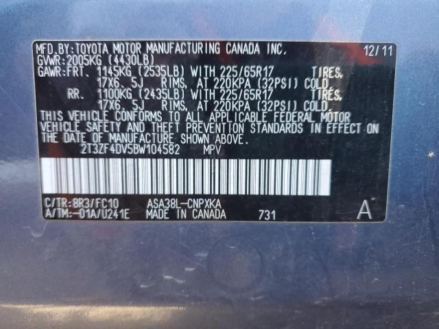 Photo 12 VIN: 2T3ZF4DV5BW104582 - TOYOTA RAV4 