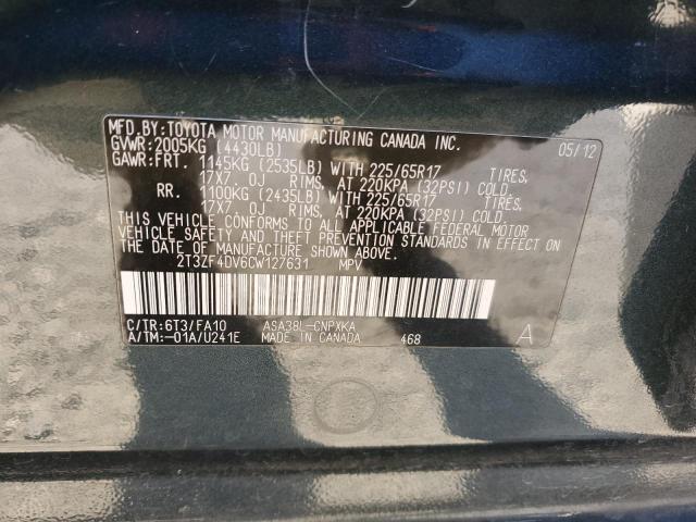 Photo 12 VIN: 2T3ZF4DV6CW127631 - TOYOTA RAV4 