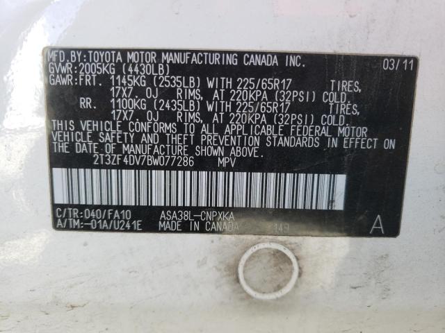 Photo 12 VIN: 2T3ZF4DV7BW077286 - TOYOTA RAV4 