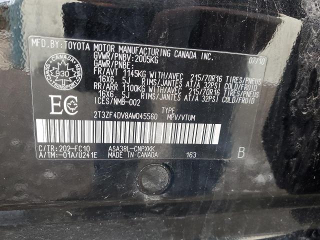 Photo 12 VIN: 2T3ZF4DV8AW045560 - TOYOTA RAV4 