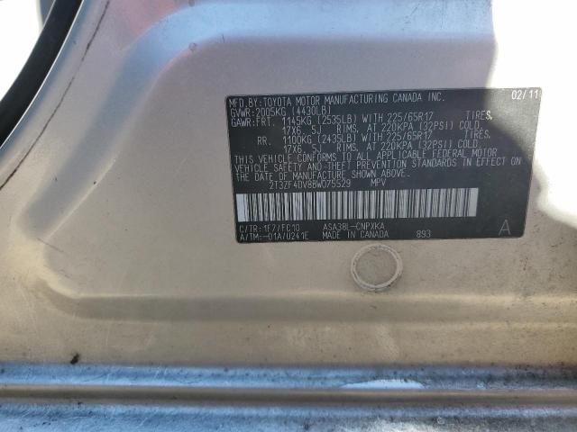 Photo 12 VIN: 2T3ZF4DV8BW075529 - TOYOTA RAV4 