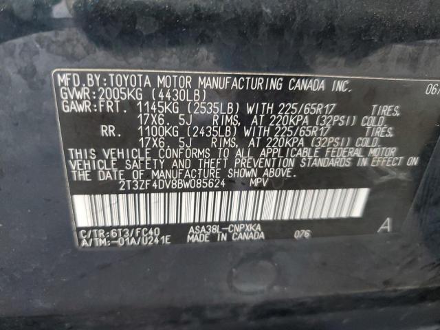 Photo 12 VIN: 2T3ZF4DV8BW085624 - TOYOTA RAV4 