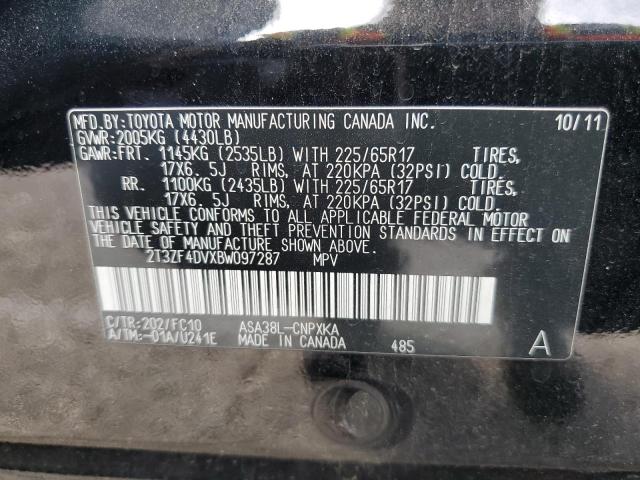 Photo 11 VIN: 2T3ZF4DVXBW097287 - TOYOTA RAV4 