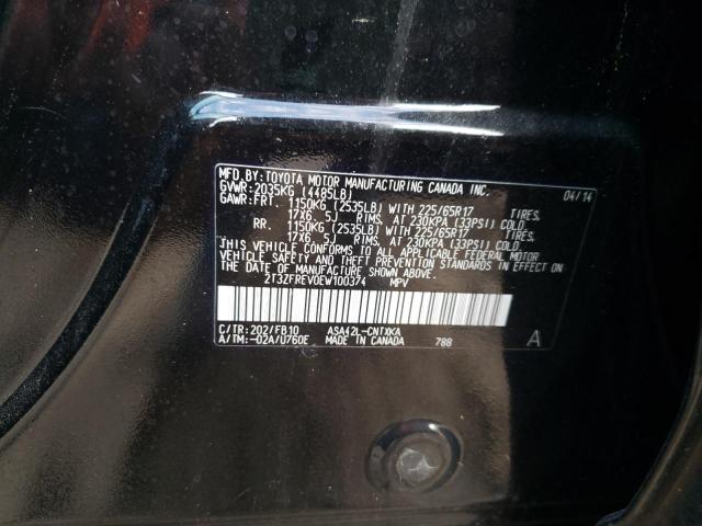 Photo 9 VIN: 2T3ZFREV0EW100374 - TOYOTA RAV4 LE 