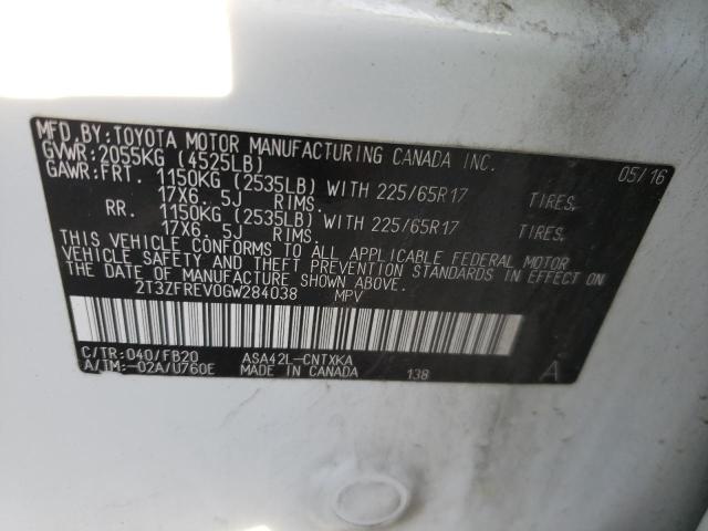 Photo 9 VIN: 2T3ZFREV0GW284038 - TOYOTA RAV4 LE 