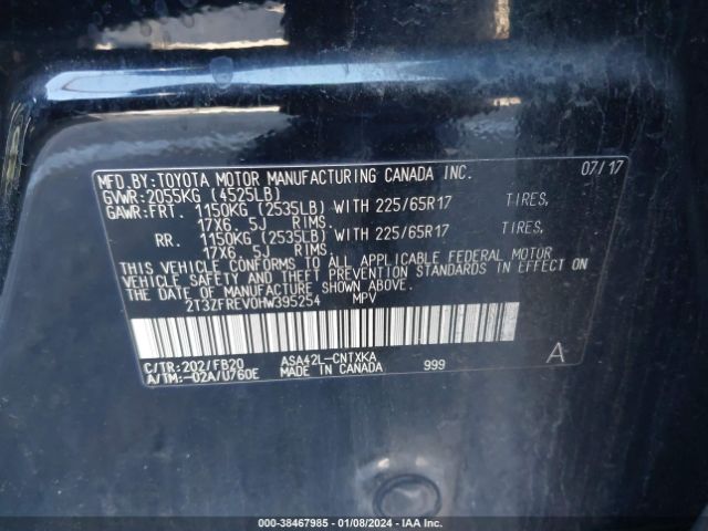 Photo 8 VIN: 2T3ZFREV0HW395254 - TOYOTA RAV4 