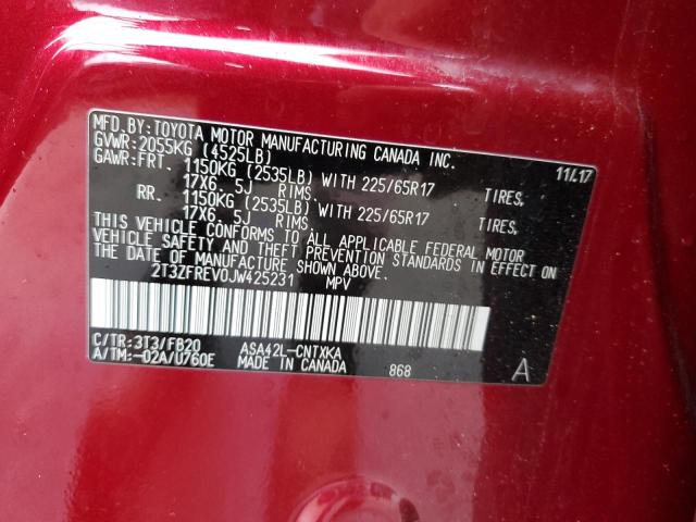 Photo 12 VIN: 2T3ZFREV0JW425231 - TOYOTA RAV4 LE 