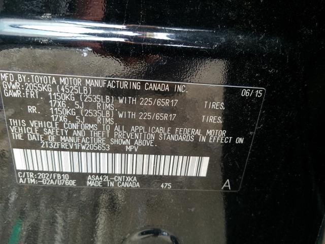 Photo 9 VIN: 2T3ZFREV1FW205653 - TOYOTA RAV4 LE 