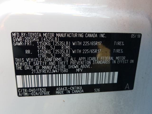 Photo 9 VIN: 2T3ZFREV2JW471580 - TOYOTA RAV4 LE 