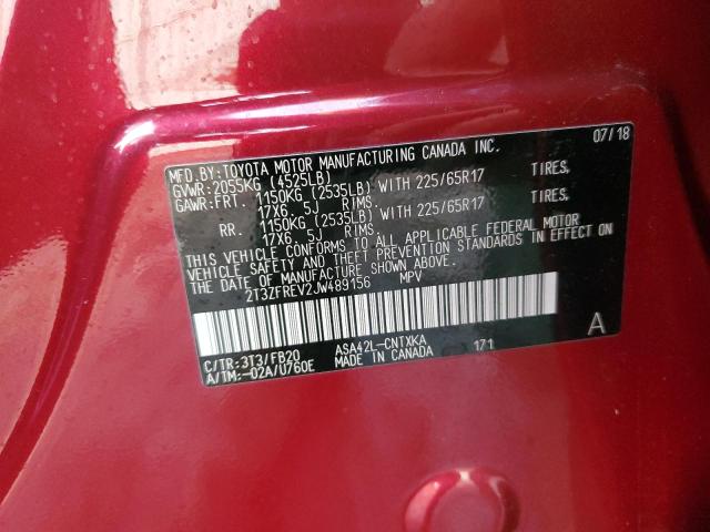 Photo 11 VIN: 2T3ZFREV2JW489156 - TOYOTA RAV4 LE 