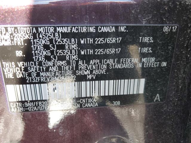 Photo 12 VIN: 2T3ZFREV3HW384622 - TOYOTA RAV4 LE 