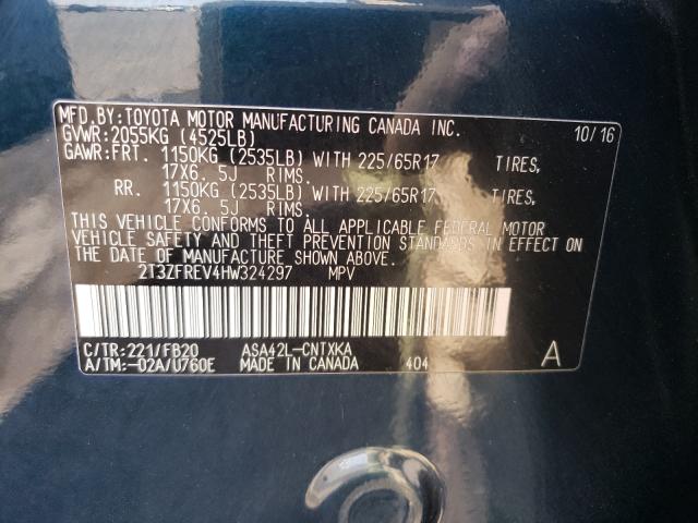 Photo 9 VIN: 2T3ZFREV4HW324297 - TOYOTA RAV4 LE 