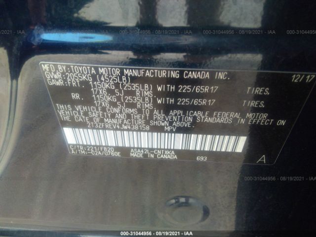 Photo 8 VIN: 2T3ZFREV4JW438158 - TOYOTA RAV4 