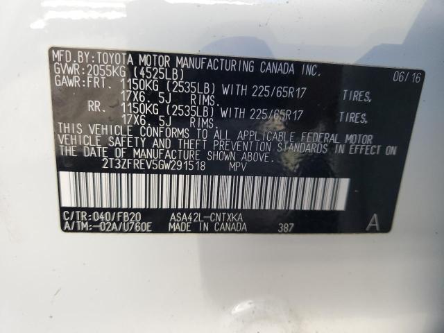 Photo 13 VIN: 2T3ZFREV5GW291518 - TOYOTA RAV4 LE 