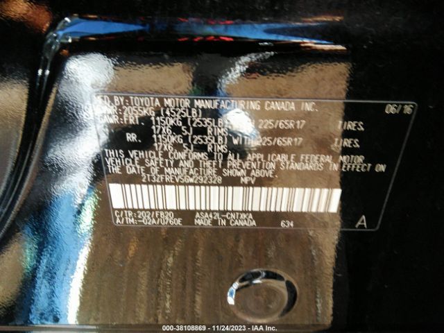 Photo 8 VIN: 2T3ZFREV5GW292328 - TOYOTA RAV4 