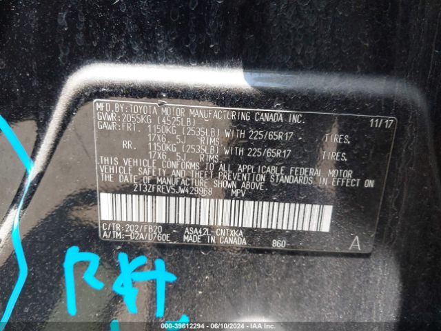 Photo 8 VIN: 2T3ZFREV5JW429968 - TOYOTA RAV4 