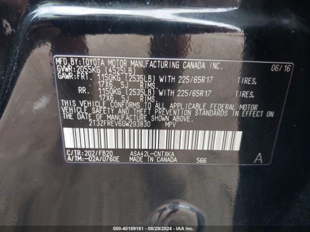 Photo 8 VIN: 2T3ZFREV6GW293830 - TOYOTA RAV4 