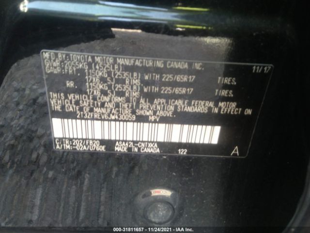 Photo 8 VIN: 2T3ZFREV6JW430059 - TOYOTA RAV4 