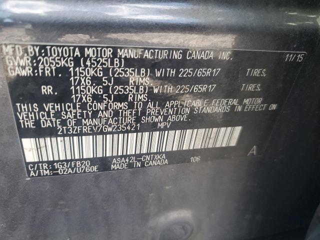 Photo 12 VIN: 2T3ZFREV7GW235421 - TOYOTA RAV4 LE 