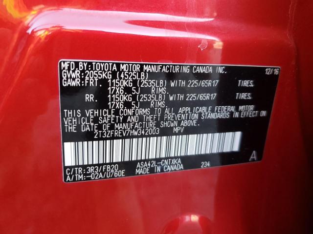 Photo 13 VIN: 2T3ZFREV7HW342003 - TOYOTA RAV4 LE 