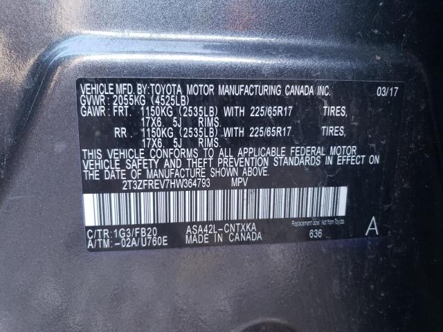 Photo 12 VIN: 2T3ZFREV7HW364793 - TOYOTA RAV4 LE 