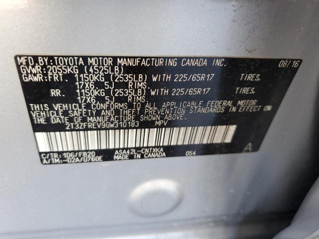 Photo 11 VIN: 2T3ZFREV9GW310183 - TOYOTA RAV4 LE 