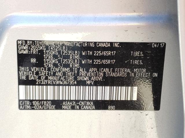 Photo 9 VIN: 2T3ZFREV9HW367954 - TOYOTA RAV4 LE 