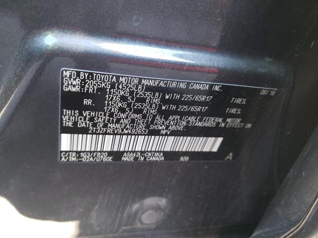 Photo 9 VIN: 2T3ZFREV9JW492653 - TOYOTA RAV4 LE 