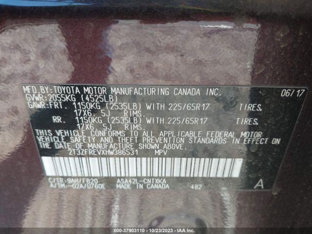 Photo 8 VIN: 2T3ZFREVXHW386531 - TOYOTA RAV4 