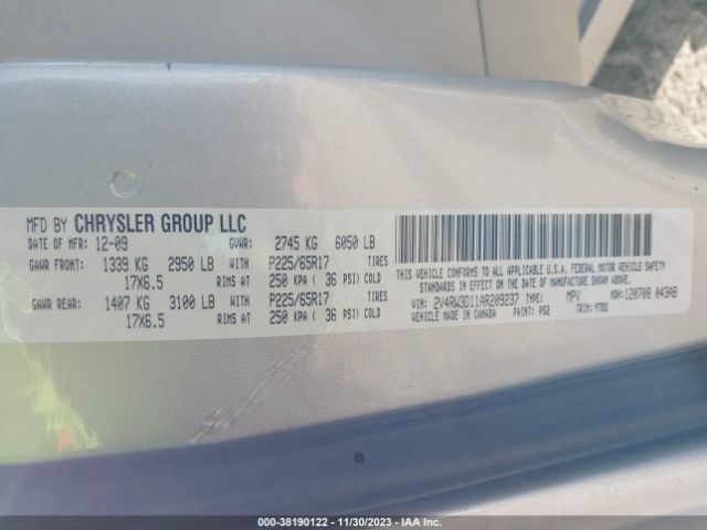 Photo 8 VIN: 2V4RW3D11AR209237 - VOLKSWAGEN ROUTAN 