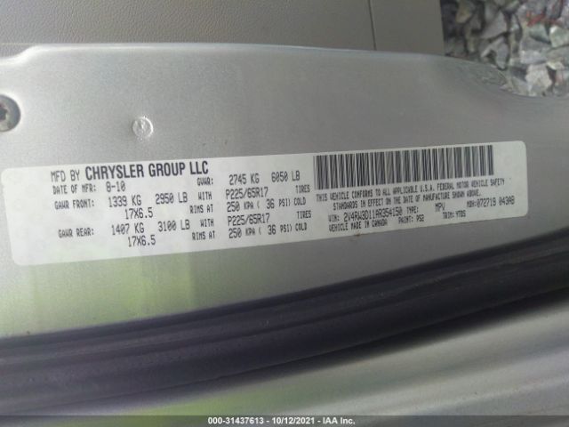 Photo 8 VIN: 2V4RW3D11AR354150 - VOLKSWAGEN ROUTAN 