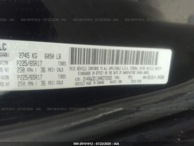 Photo 8 VIN: 2V4RW3D13AR272565 - VOLKSWAGEN ROUTAN 