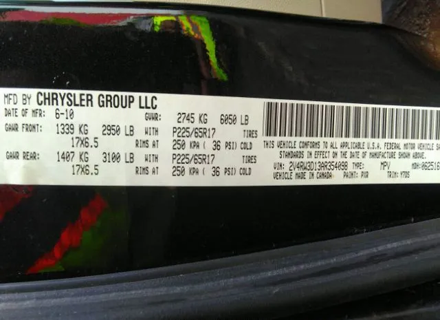 Photo 8 VIN: 2V4RW3D13AR354098 - VOLKSWAGEN ROUTAN 