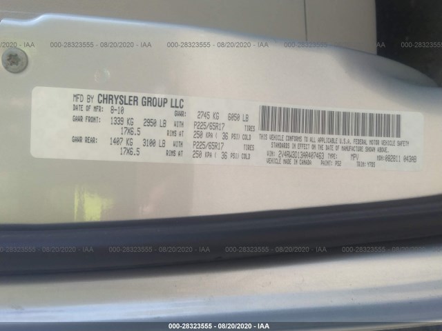 Photo 8 VIN: 2V4RW3D13AR407463 - VOLKSWAGEN ROUTAN 