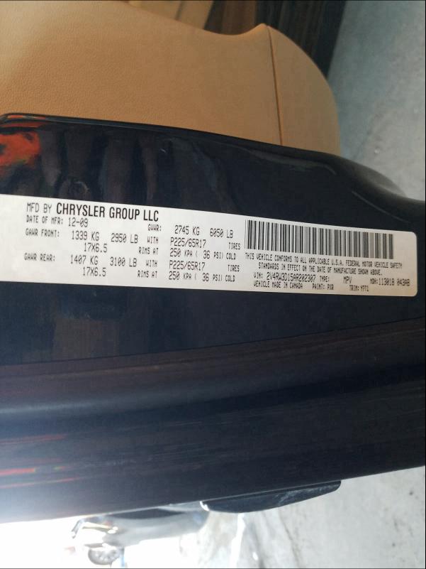 Photo 9 VIN: 2V4RW3D15AR202307 - VOLKSWAGEN ROUTAN SE 