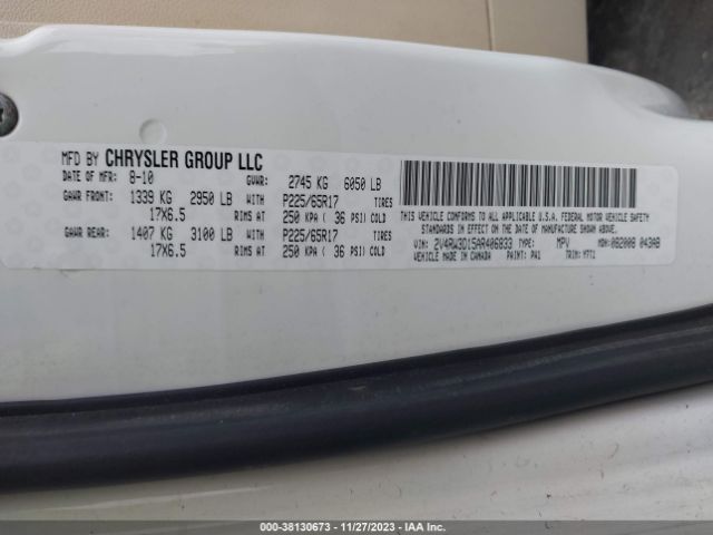 Photo 8 VIN: 2V4RW3D15AR406833 - VOLKSWAGEN ROUTAN 