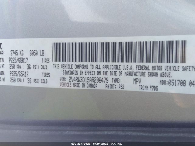 Photo 8 VIN: 2V4RW3D19AR296479 - VOLKSWAGEN ROUTAN 