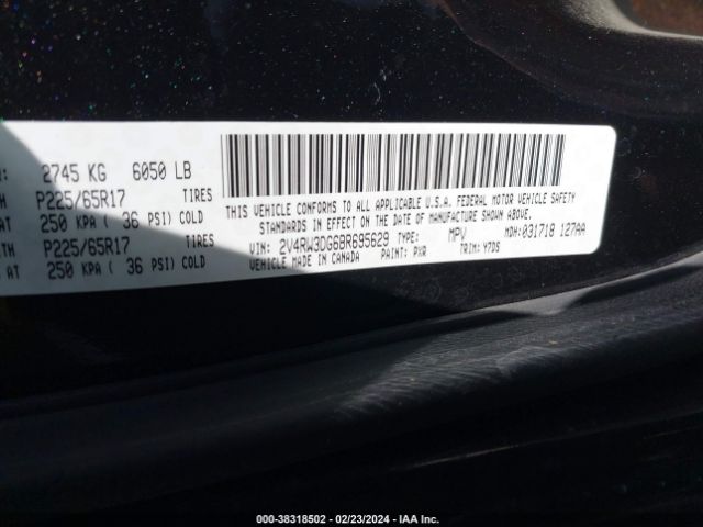 Photo 8 VIN: 2V4RW3DG6BR695629 - VOLKSWAGEN ROUTAN 