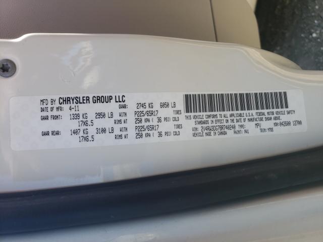 Photo 9 VIN: 2V4RW3DG7BR740240 - VOLKSWAGEN ROUTAN SE 