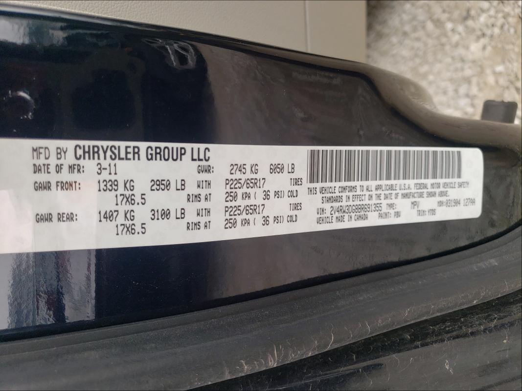 Photo 9 VIN: 2V4RW3DG8BR691355 - VOLKSWAGEN ROUTAN SE 