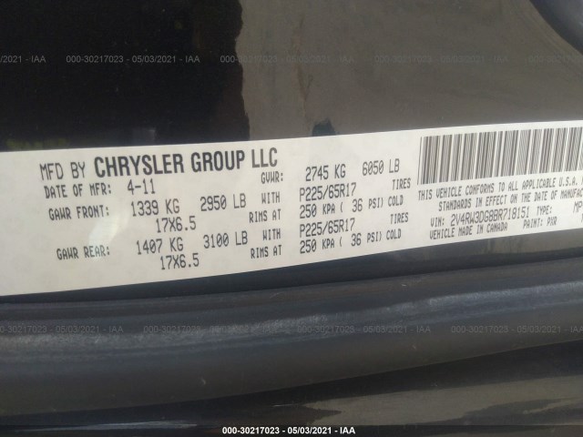 Photo 8 VIN: 2V4RW3DG8BR718151 - VOLKSWAGEN ROUTAN 