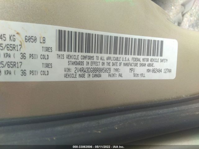 Photo 8 VIN: 2V4RW3DG8BR805029 - VOLKSWAGEN ROUTAN 