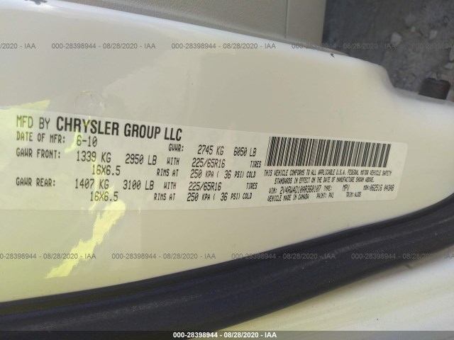 Photo 8 VIN: 2V4RW4D10AR360107 - VOLKSWAGEN ROUTAN 