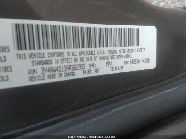 Photo 8 VIN: 2V4RW4D13AR322953 - VOLKSWAGEN ROUTAN 