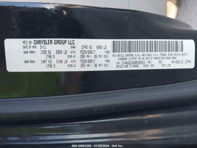 Photo 8 VIN: 2V4RW5DG0BR698523 - VOLKSWAGEN ROUTAN 